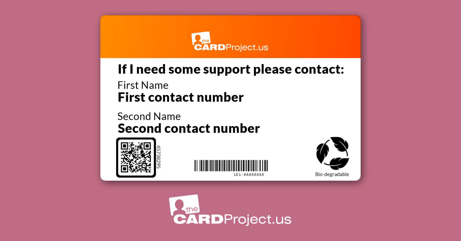 CRPS Photo Medical ID Card (REAR)